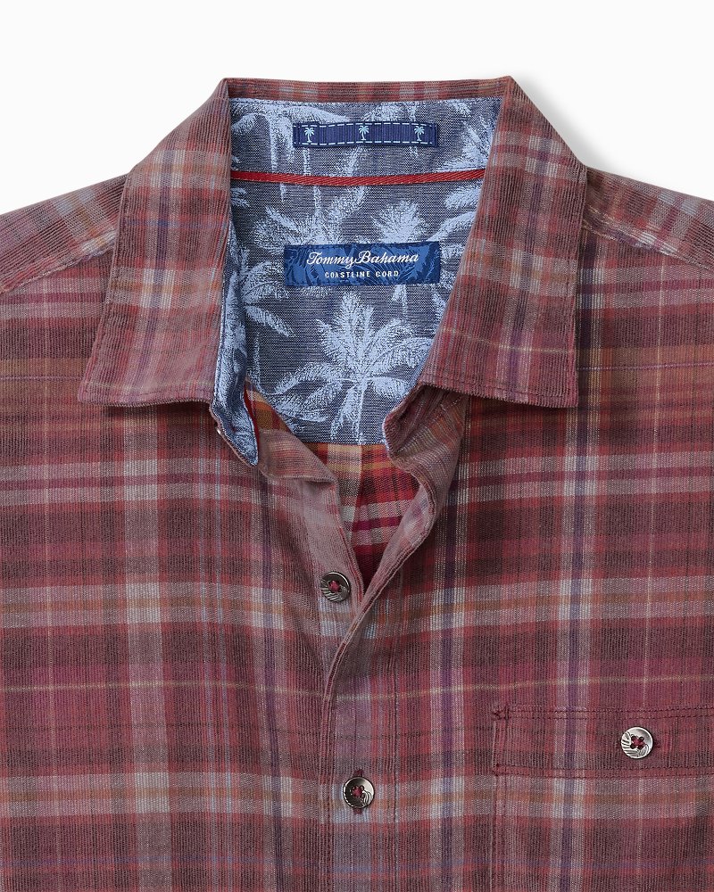 Big & Tall Coastline Cord Stretch Harbor Check Shirt