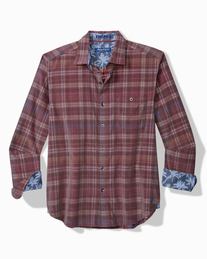 Big & Tall Coastline Cord Stretch Harbor Check Shirt