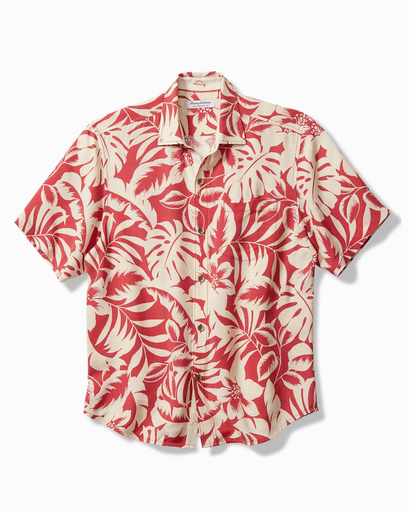 Big & Tall Veracruz Cay Lindavista Leaves Short-Sleeve Shirt