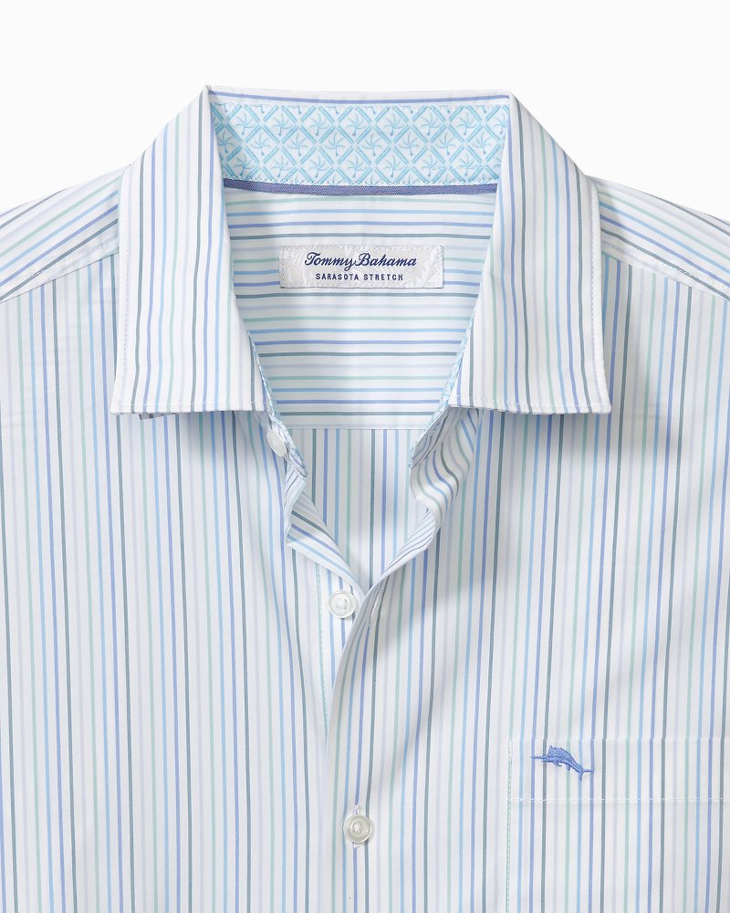 Big & Tall Sarasota Stretch Marina Stripe IslandZone® Shirt