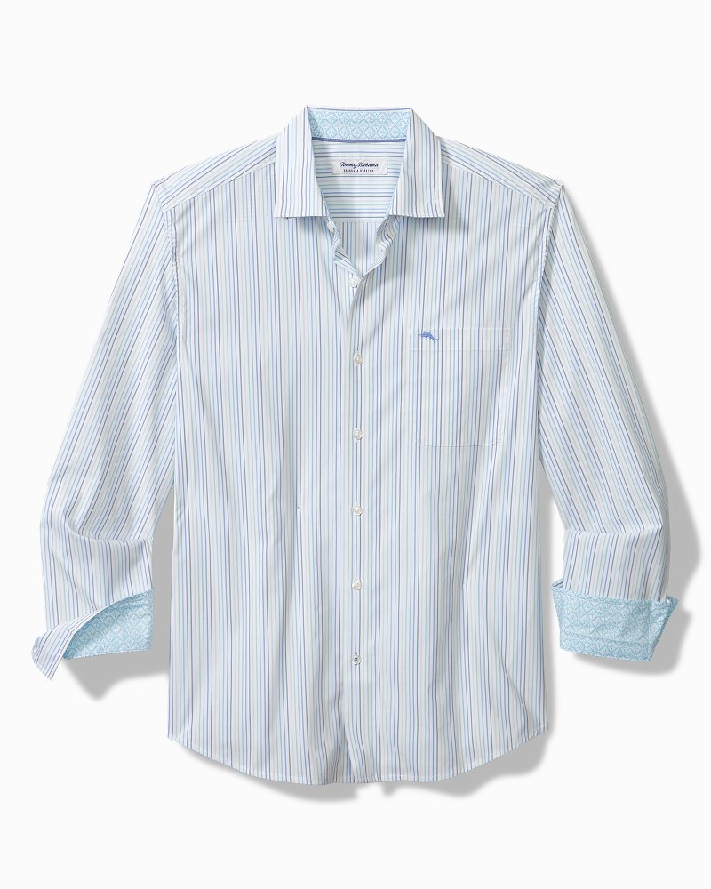 Big & Tall Sarasota Stretch Marina Stripe IslandZone® Shirt