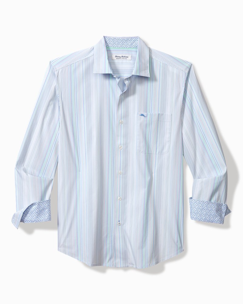 Big & Tall Sarasota Stretch Santiago Stripe IslandZone® Shirt