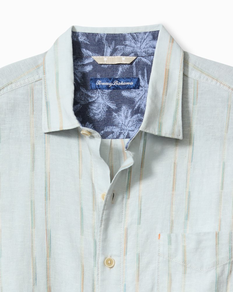 Big & Tall Sonora Stripe Linen-Blend Short-Sleeve Shirt