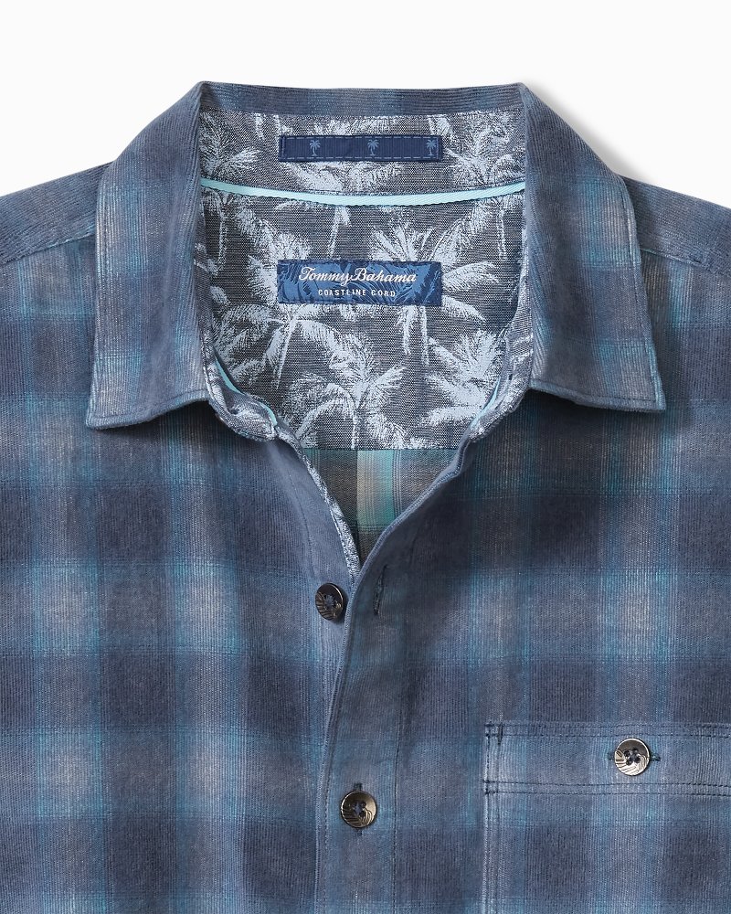 Big & Tall Coastline Cord Stretch Ombré Check Shirt