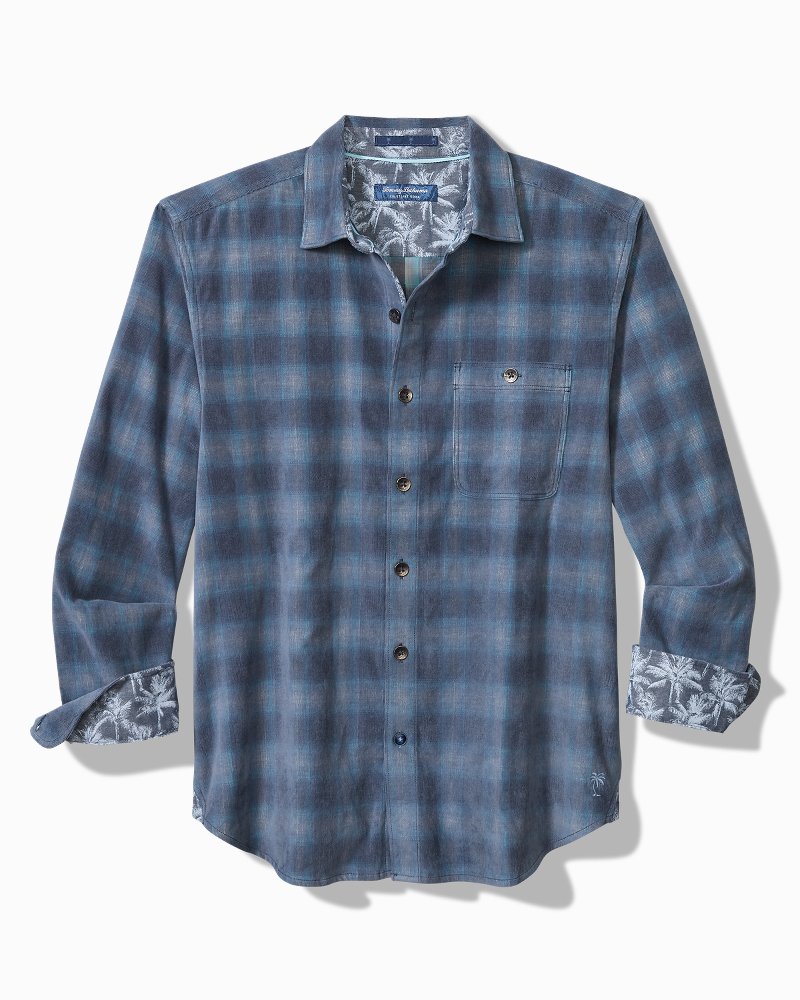 Big & Tall Coastline Cord Stretch Ombré Check Shirt