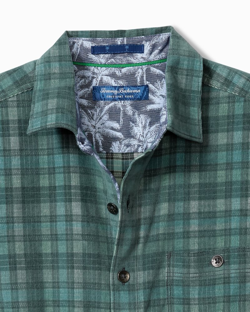 Big & Tall Coastline Cord Stretch Lagoon Check Shirt