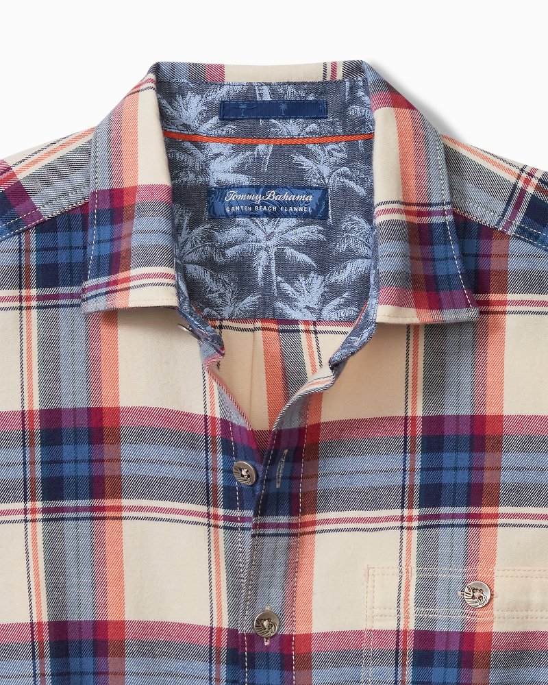 Big & Tall Canyon Beach Window Pane Stretch Flannel Shirt