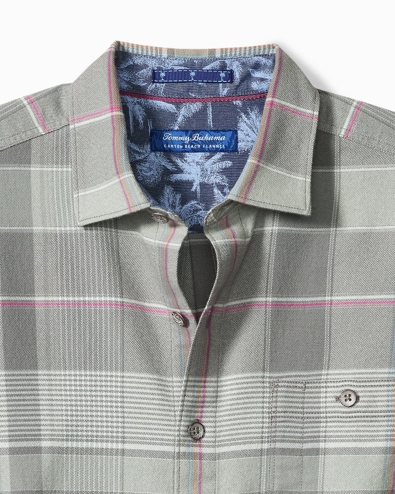 Big & Tall Canyon Beach Pebble Cay Plaid Stretch Flannel Shirt
