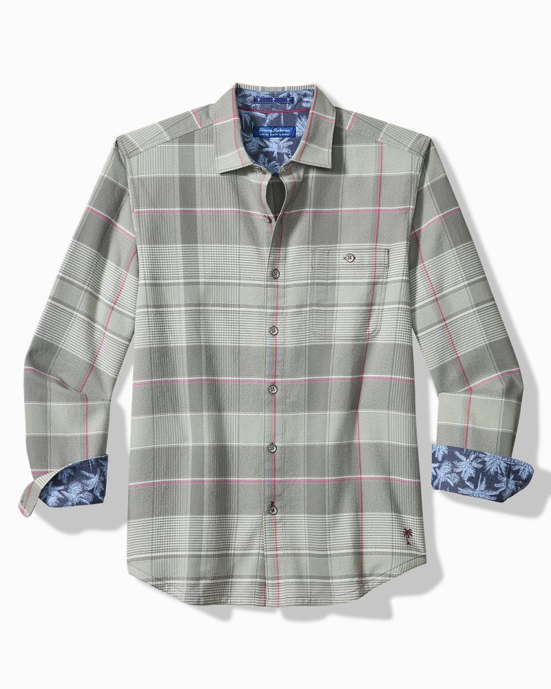 Big & Tall Canyon Beach Pebble Cay Plaid Stretch Flannel Shirt