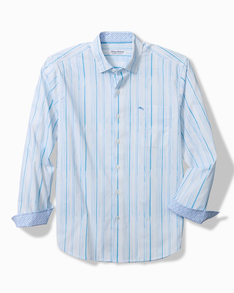 Big & Tall Sarasota Stretch Trickle Stripe IslandZone® Shirt