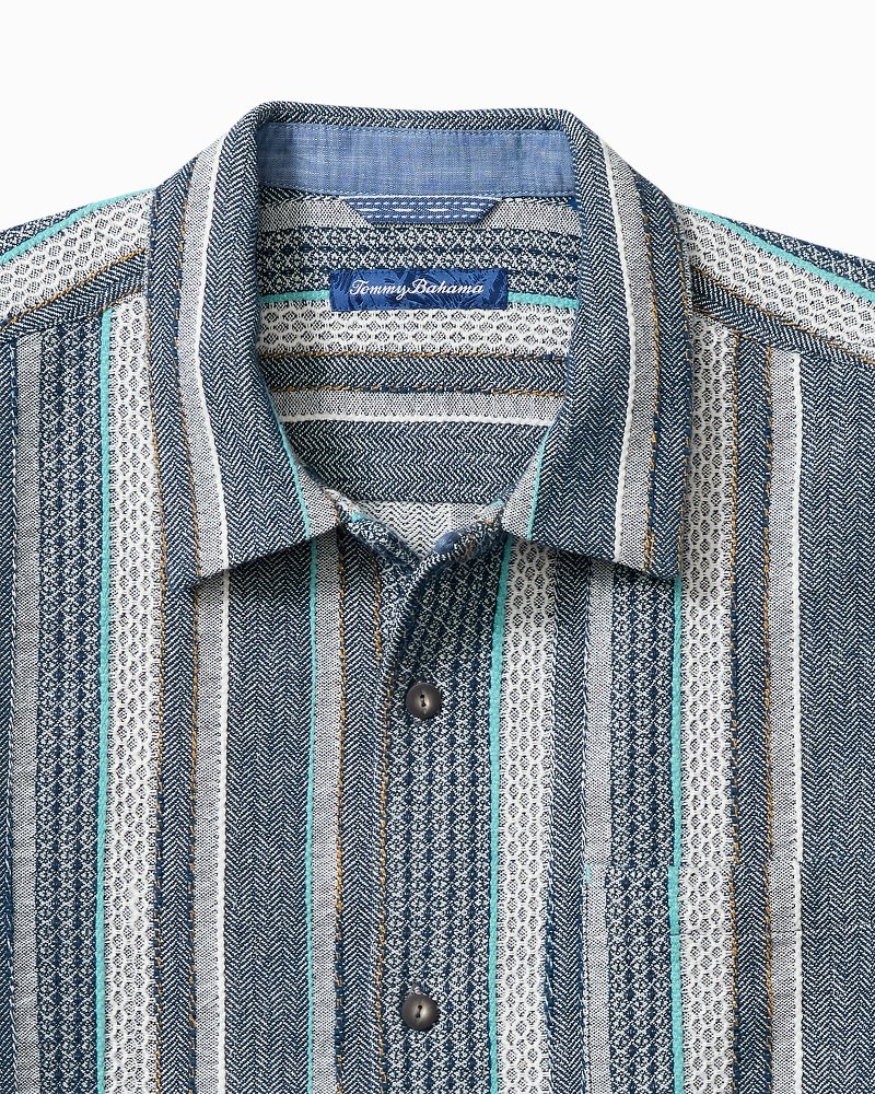 Big & Tall Milano Stripe Camp Shirt