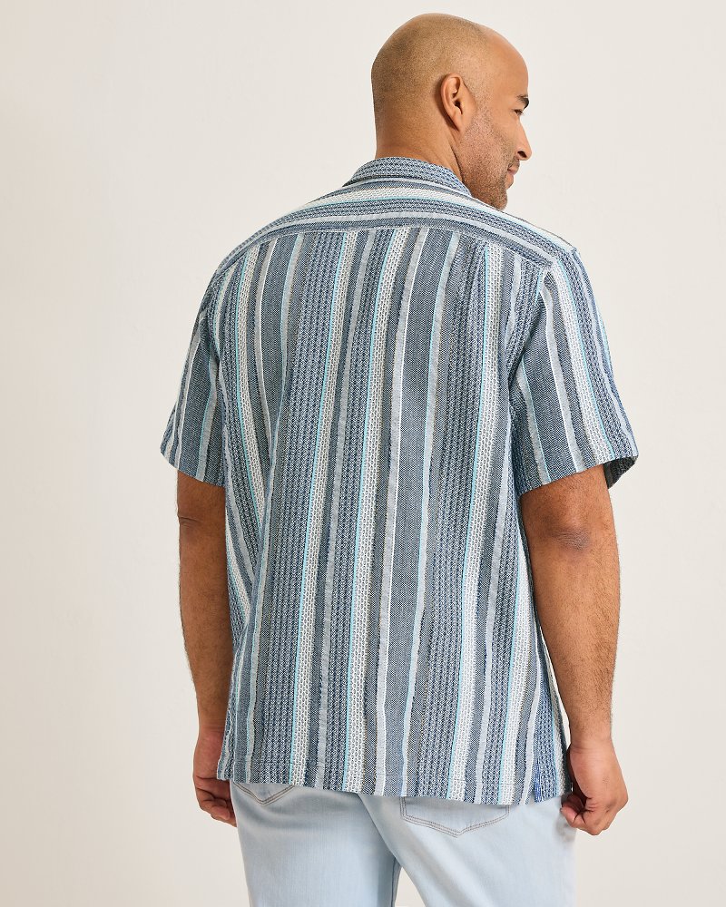 Thumbnail for Big & Tall Milano Stripe Camp Shirt