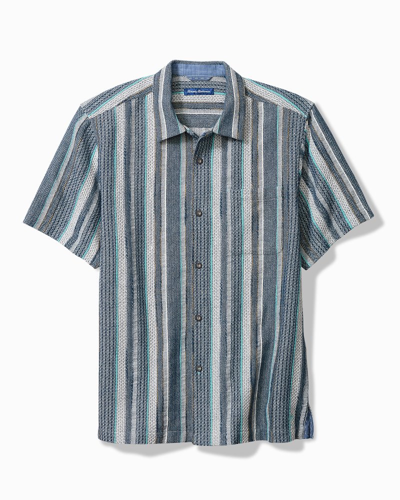 Big & Tall Milano Stripe Camp Shirt