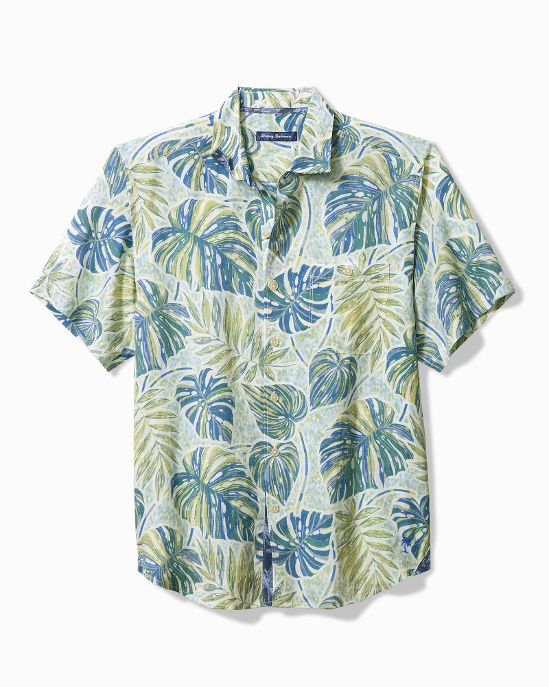 Big & Tall Sand Grand Monstera Linen-Blend Shirt