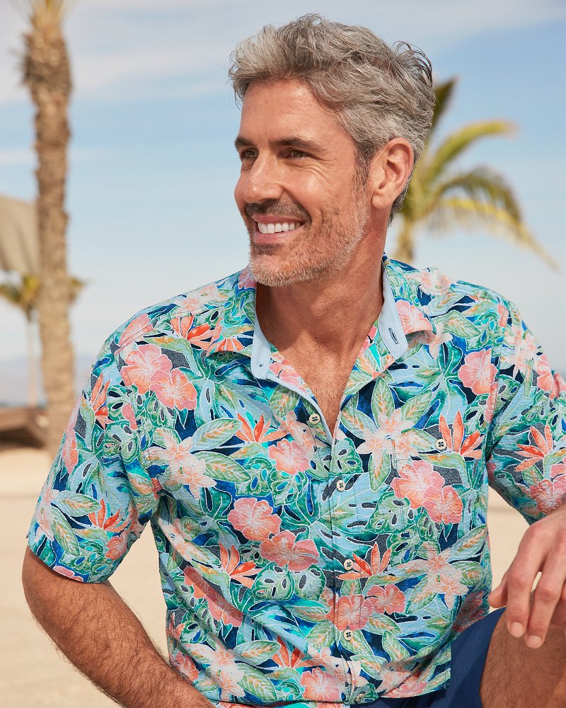 Thumbnail for Big & Tall Nova Wave Jungle Party Cotton-Blend Shirt
