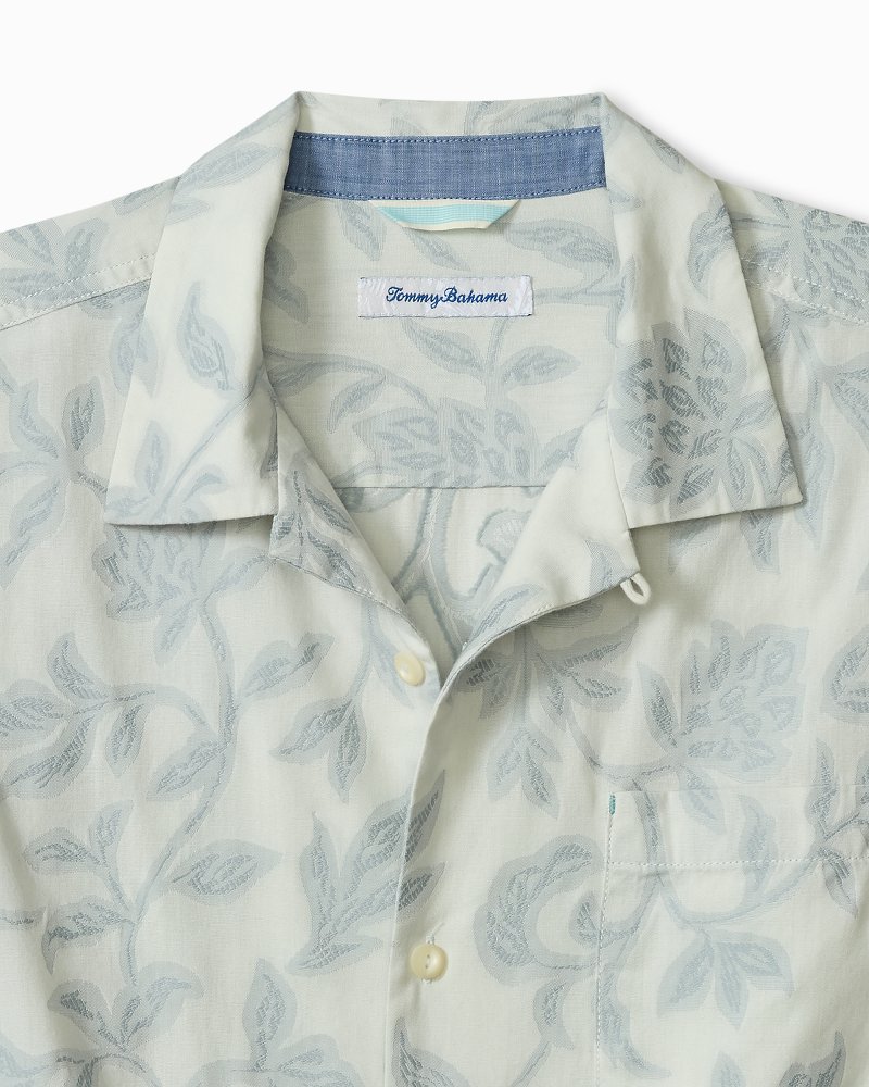 Big & Tall Vinca Vines Cotton-Blend Camp Shirt