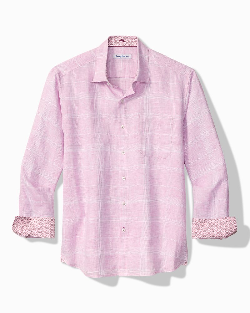 Big & Tall Paradisio Plaid Linen Long-Sleeve Shirt