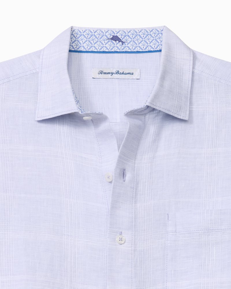 Big & Tall Paradisio Plaid Linen Long-Sleeve Shirt