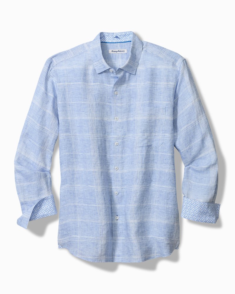 Big & Tall Paradisio Plaid Linen Shirt