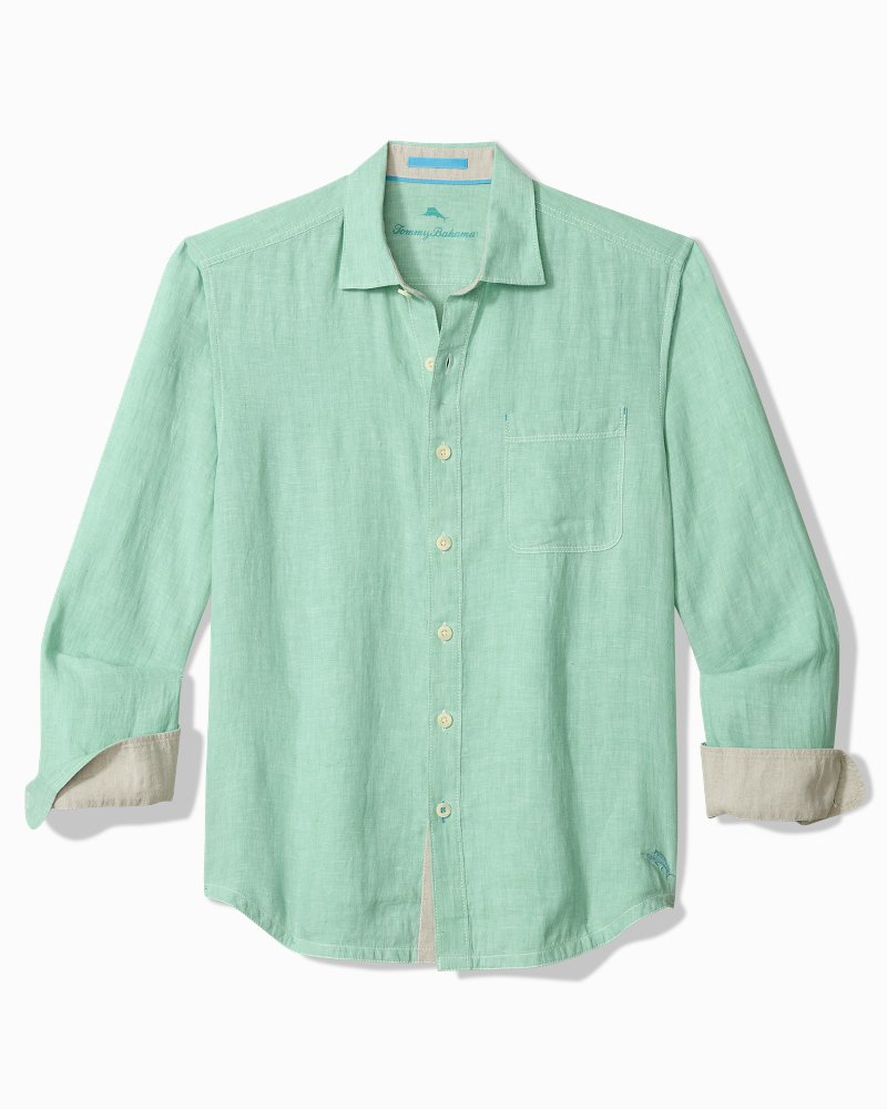 Big & Tall Paradise Breezer Linen Long-Sleeve Shirt