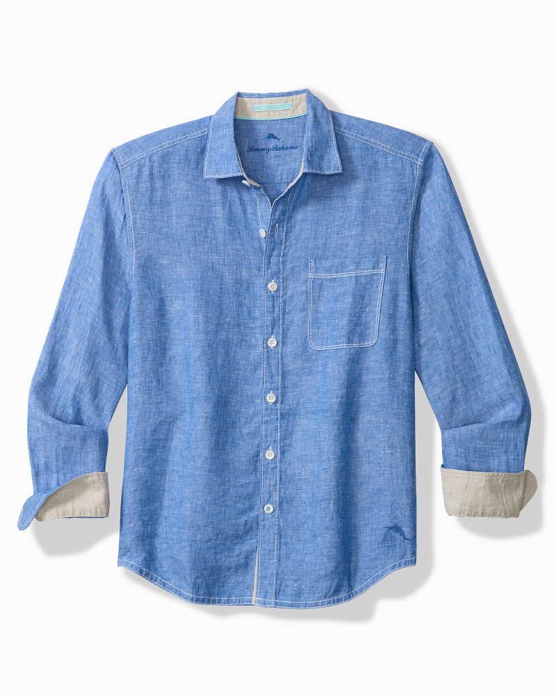 Big & Tall Paradise Breezer Linen Long-Sleeve Shirt