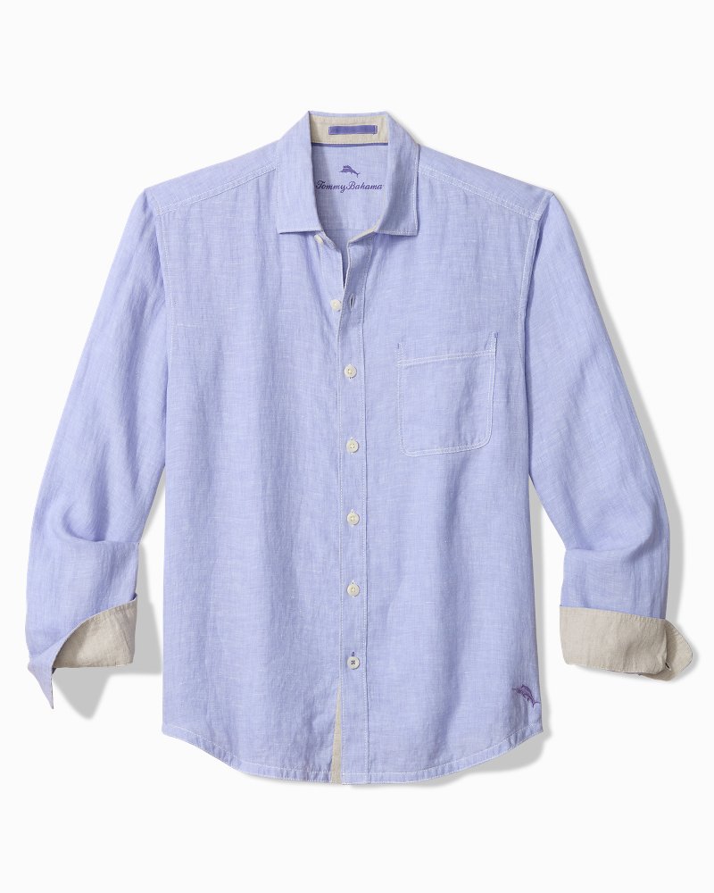 Big & Tall Paradise Breezer Linen Long-Sleeve Shirt