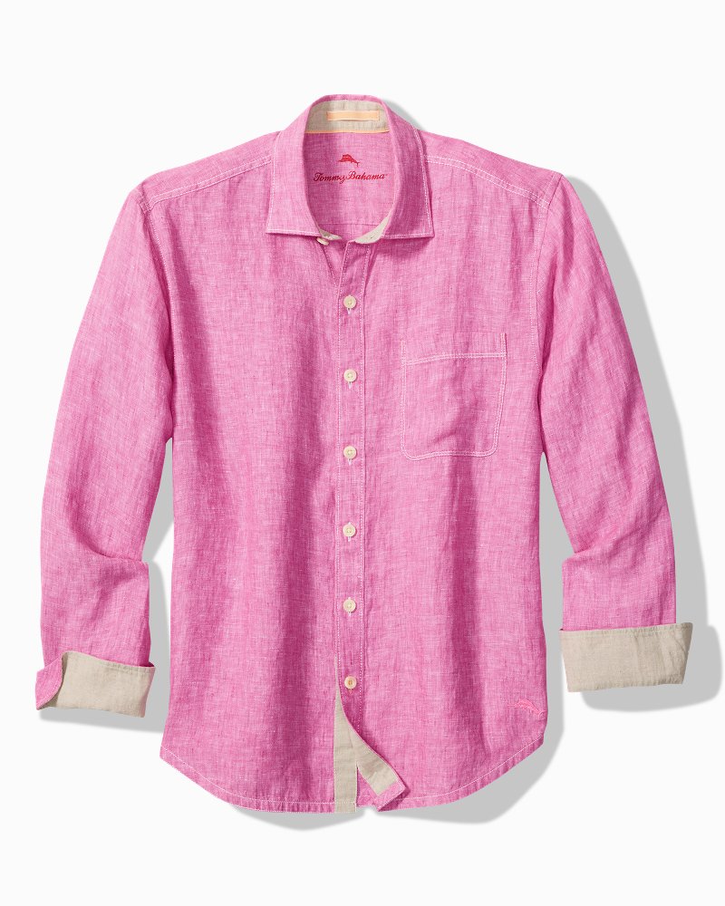 Big & Tall Paradise Breezer Linen Long-Sleeve Shirt