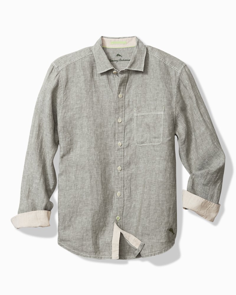Big & Tall Paradise Breezer Linen Long-Sleeve Shirt