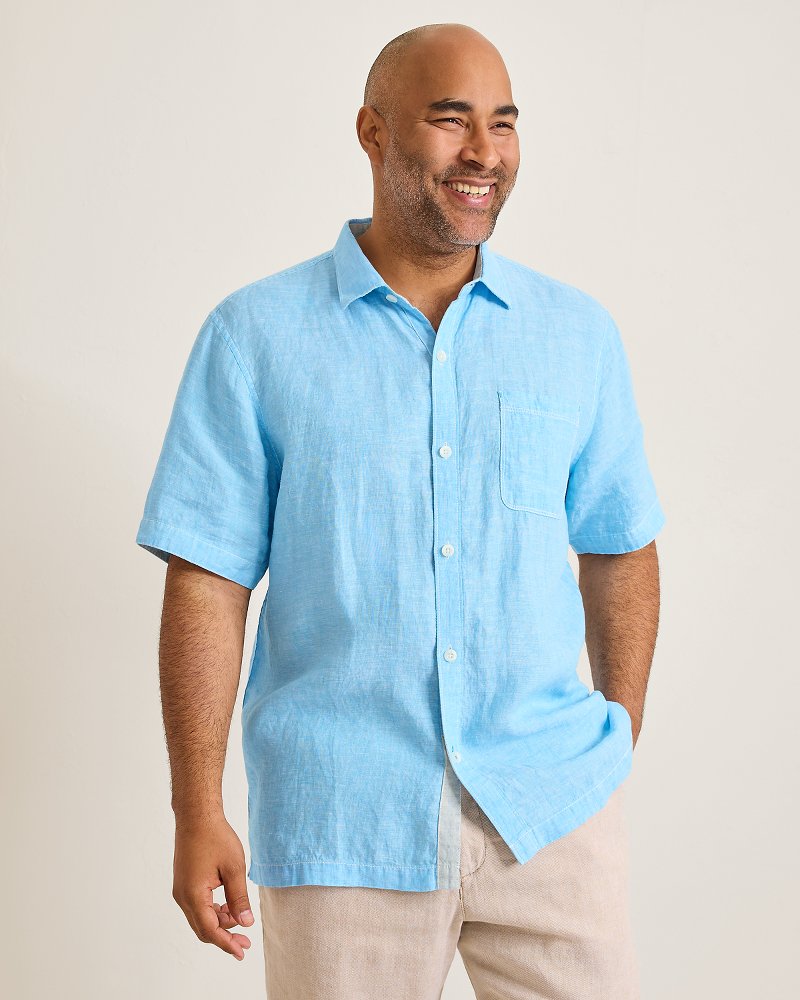 Big & Tall Paradise Breezer Linen Short-Sleeve Shirt