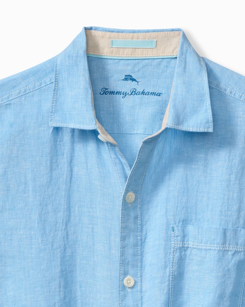 Thumbnail for Big & Tall Paradise Breezer Linen Short-Sleeve Shirt
