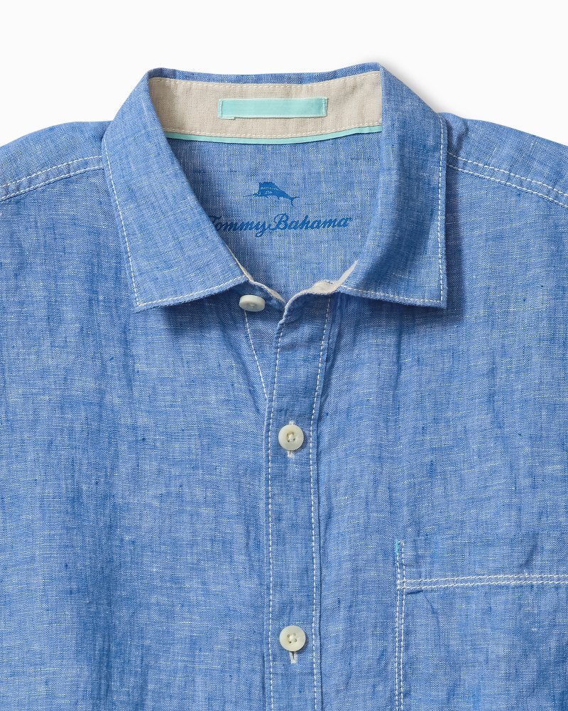 Thumbnail for Big & Tall Paradise Breezer Linen Short-Sleeve Shirt