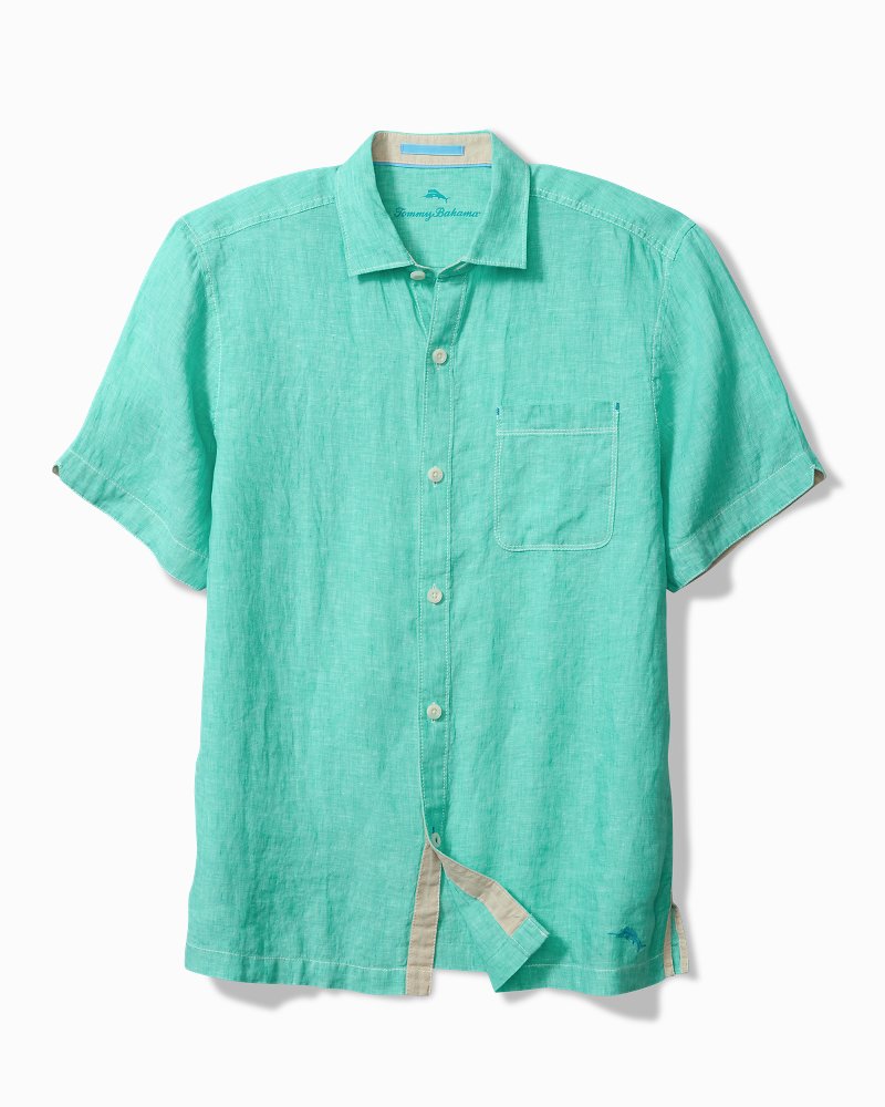 Thumbnail for Big & Tall Paradise Breezer Linen Short-Sleeve Shirt