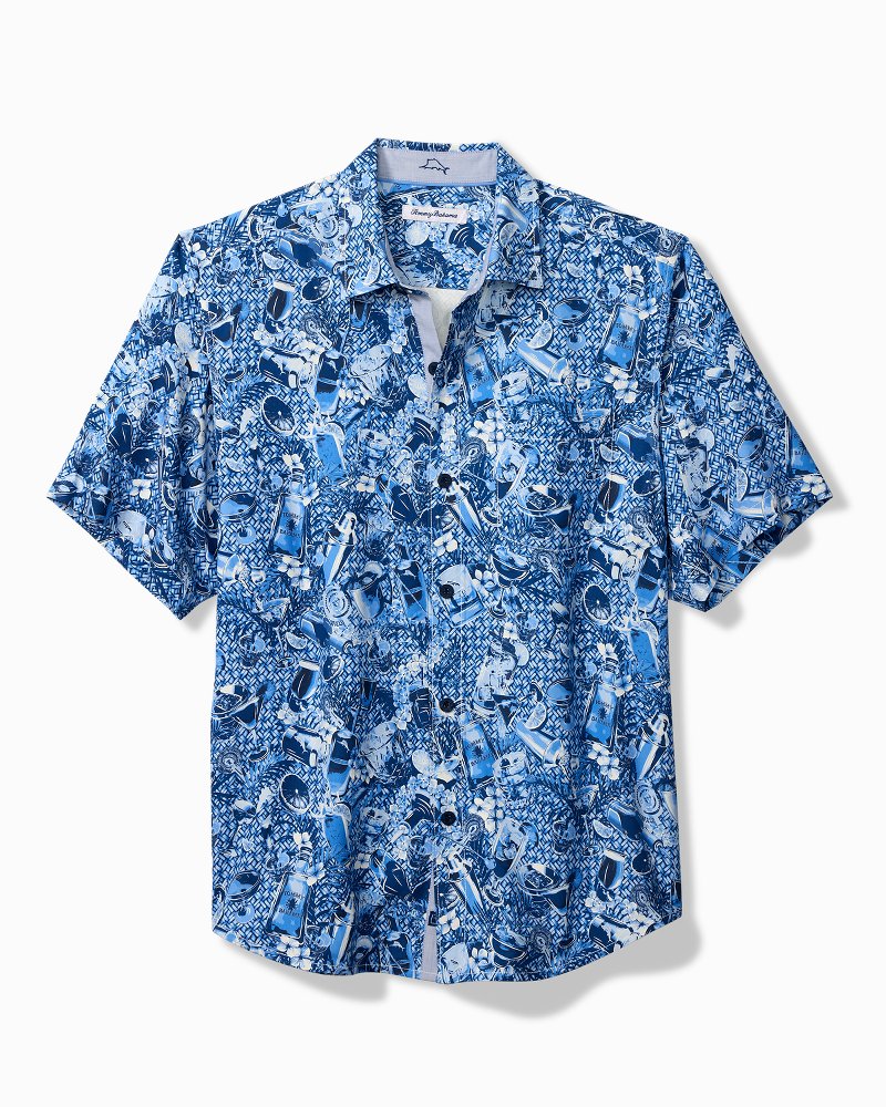 Big & Tall Island Mixer Silk Camp Shirt