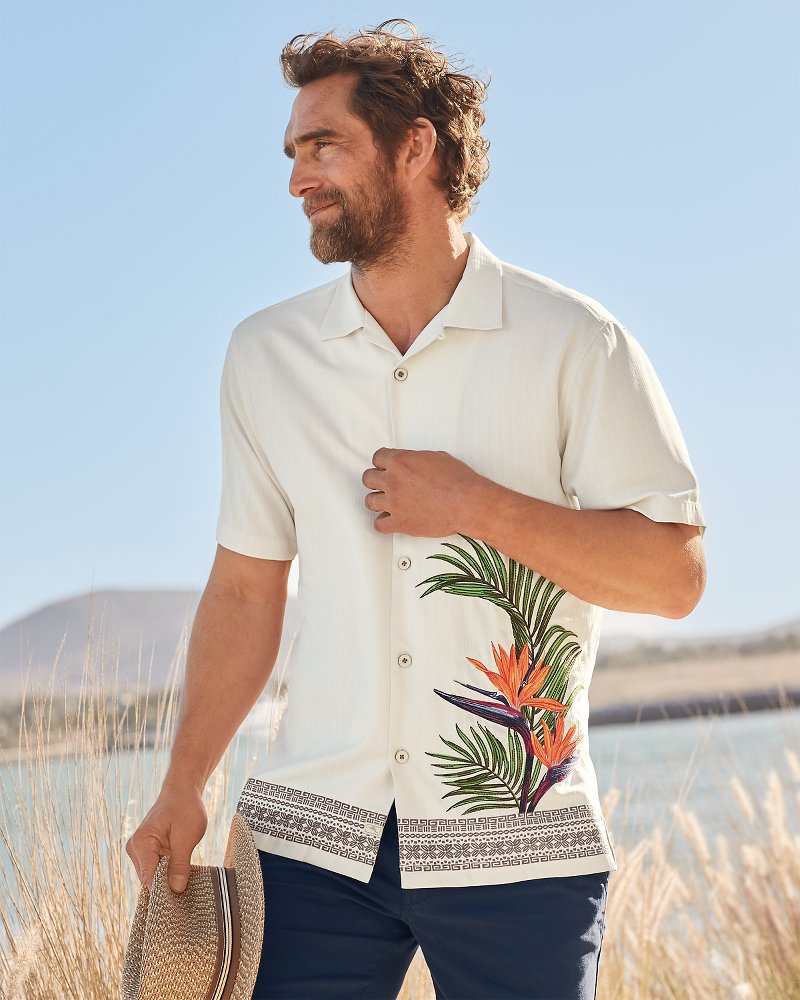 Thumbnail for Big & Tall Viva Paradiso Silk Camp Shirt