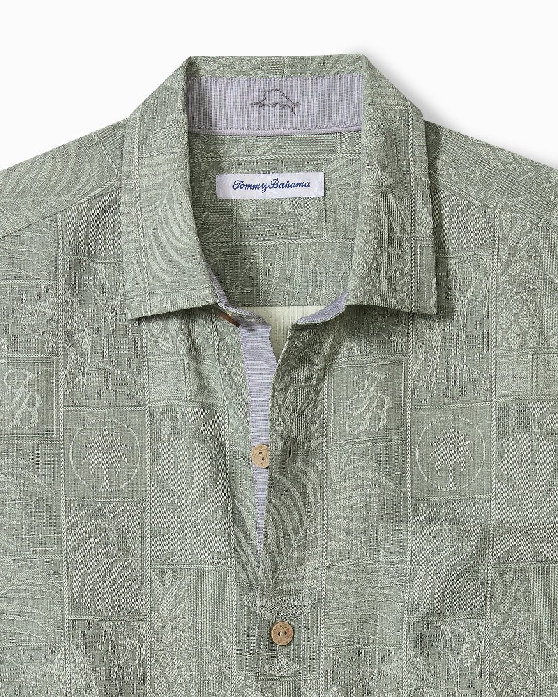 Big & Tall Fairview Fronds Silk Camp Shirt