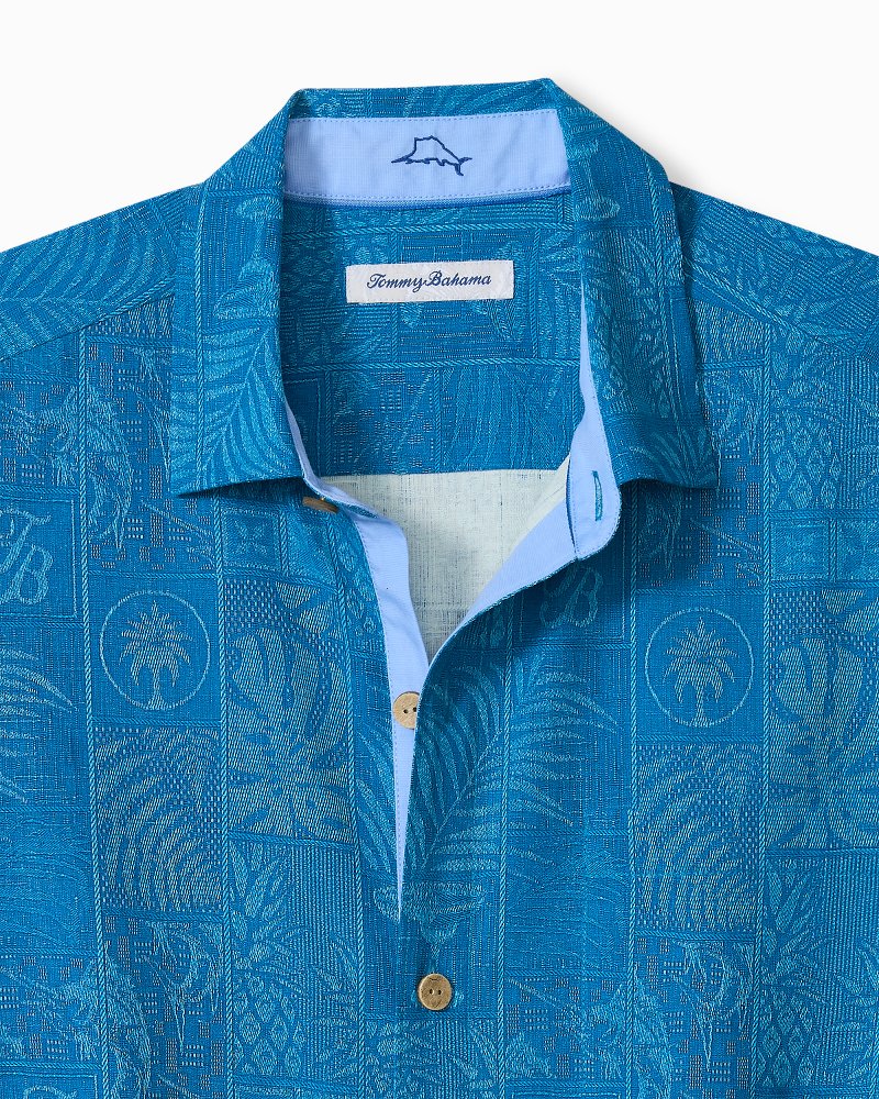 Big & Tall Fairview Fronds Silk Camp Shirt