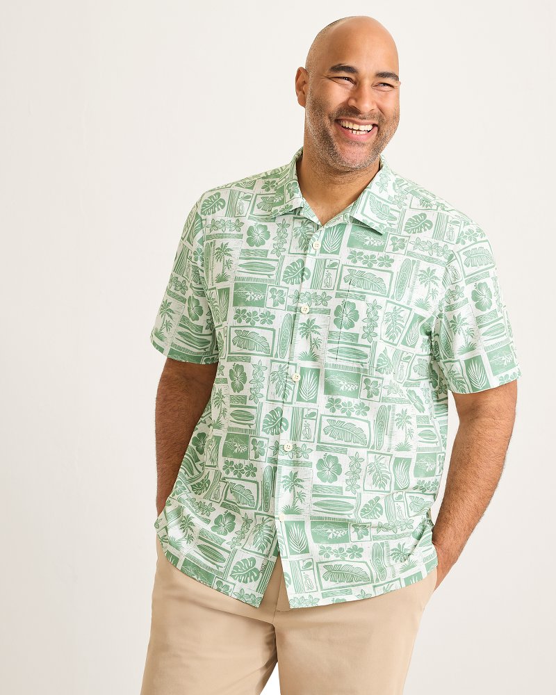 Big & Tall Bahama Coast Island Stamp IslandZone® Shirt
