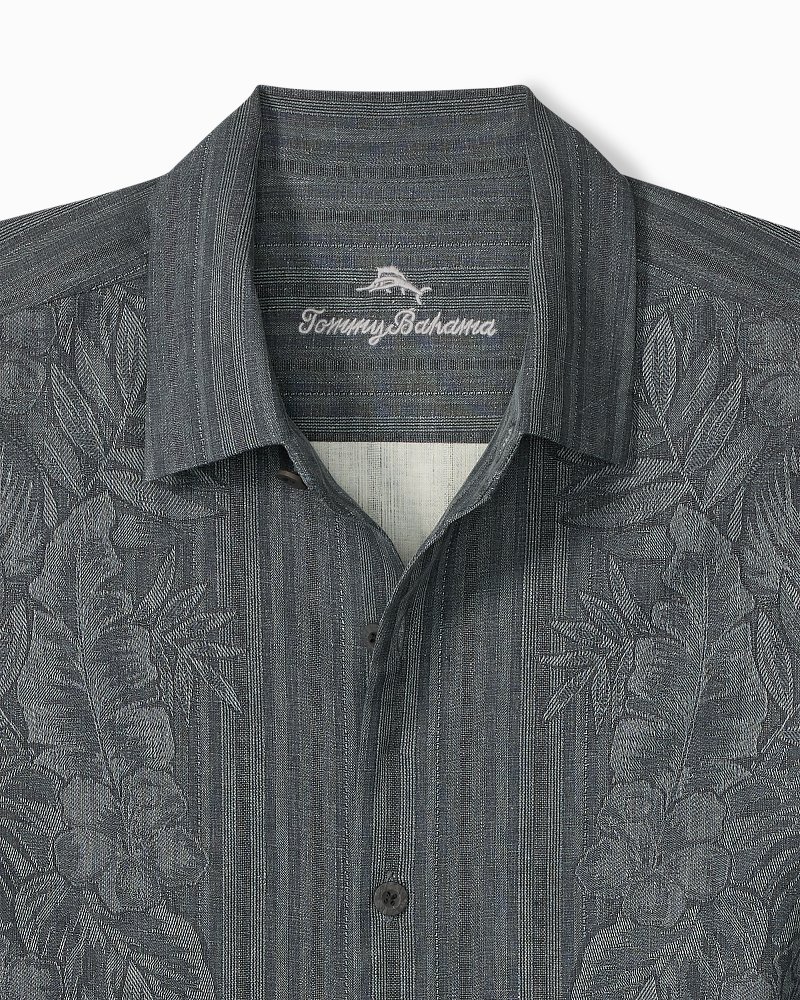 Big & Tall Maui Border Silk Camp Shirt