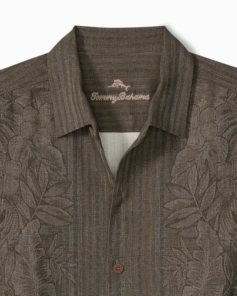 Big & Tall Maui Border Silk Camp Shirt