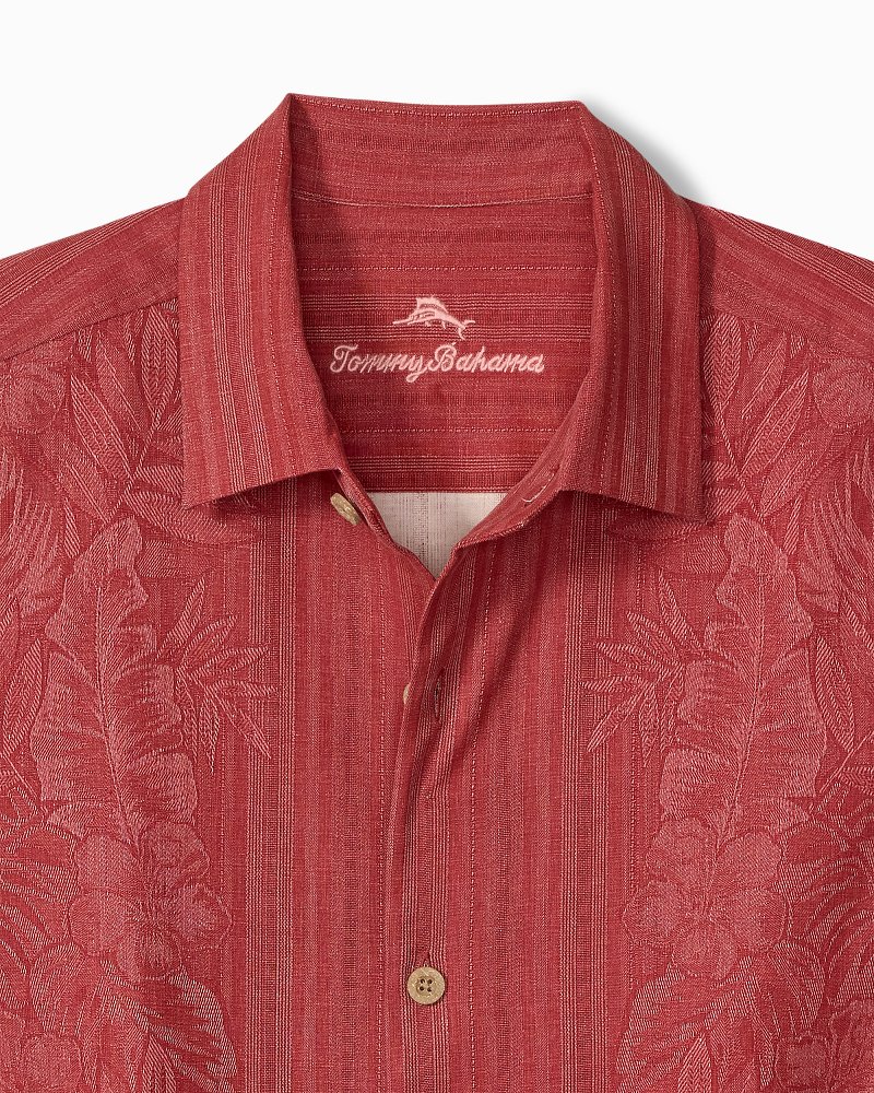 Big & Tall Maui Border Silk Camp Shirt