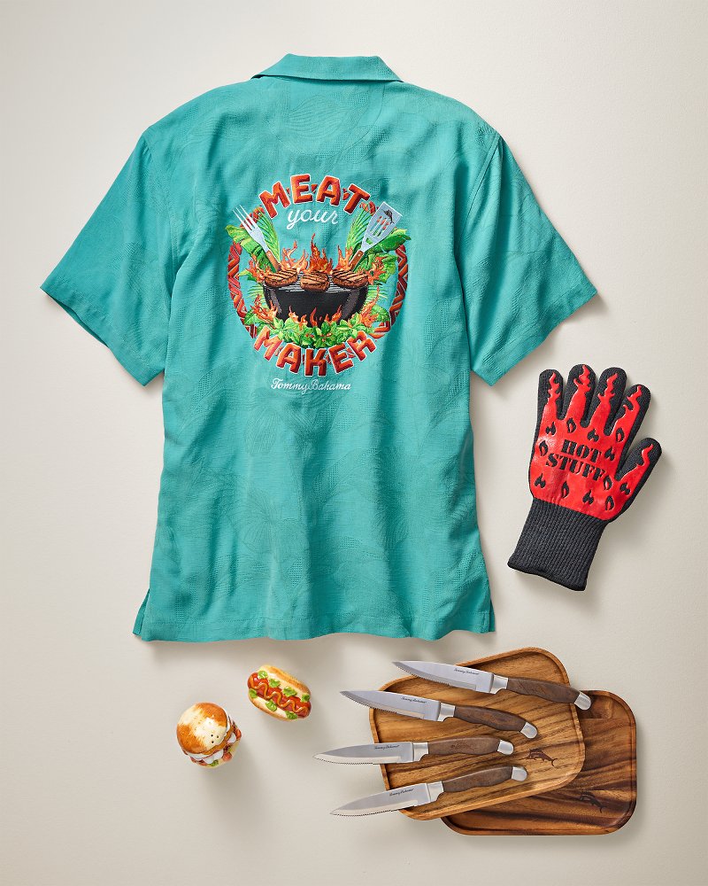 Big & Tall Meat Your Maker Silk Camp Shirt