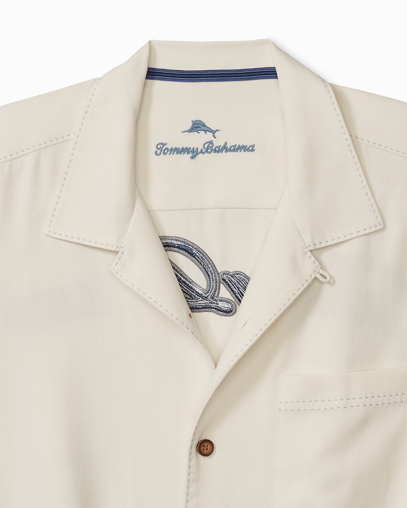 Big & Tall Marlin Paradise Silk Camp Shirt