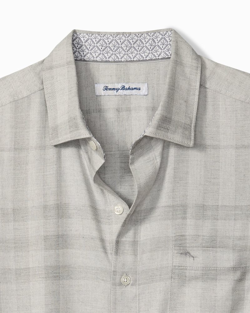 Big & Tall Silver Mist Plaid IslandZone Shirt