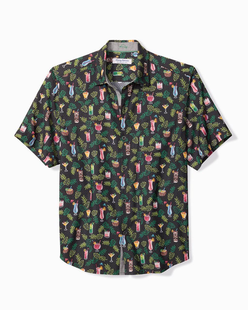 Big & Tall Coastal Ease Midnight Mojito IslandZone Camp Shirt