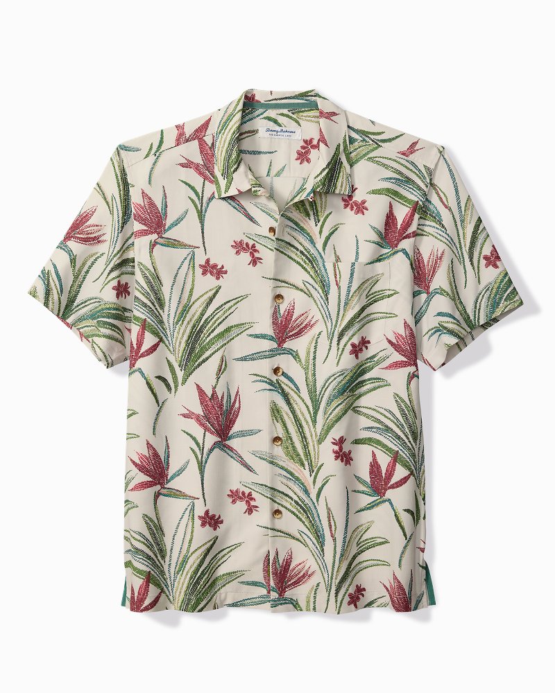 Big & Tall Coastal Ease Mariscala Blooms IslandZone Camp Shirt