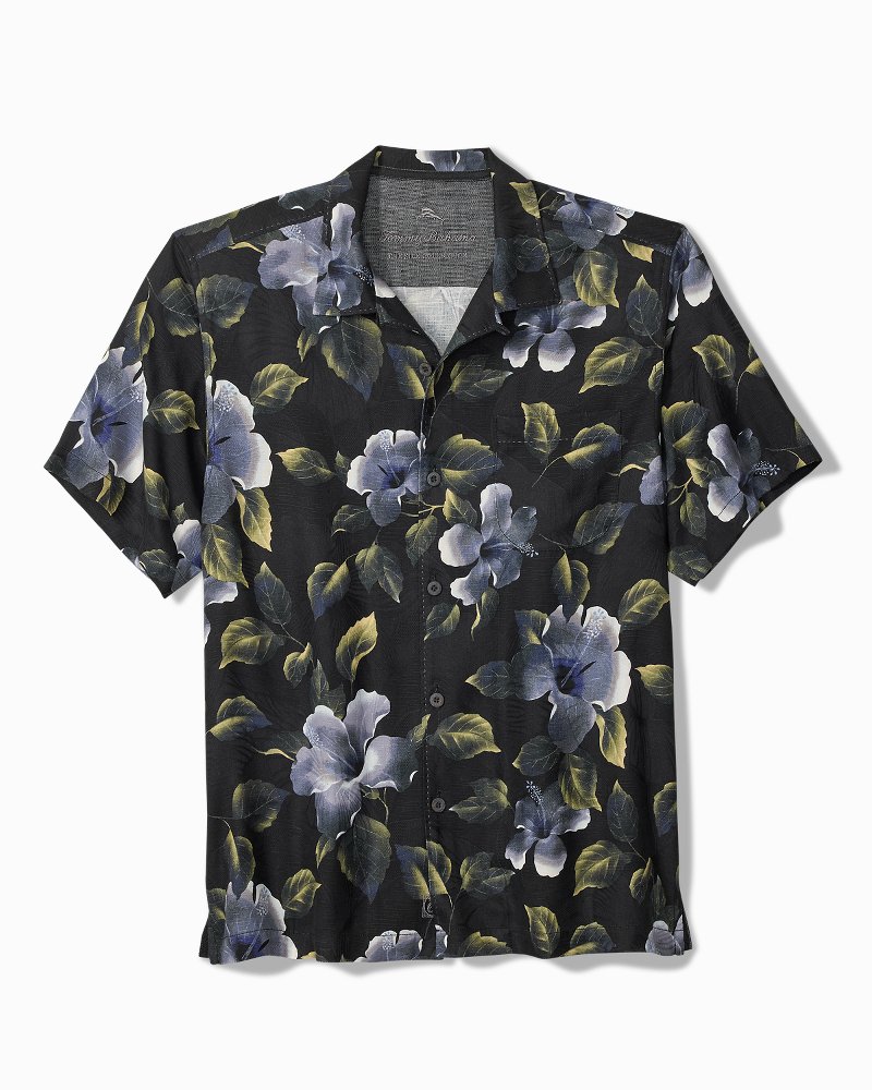 Big & Tall Elegant Eclipse Silk Camp Shirt