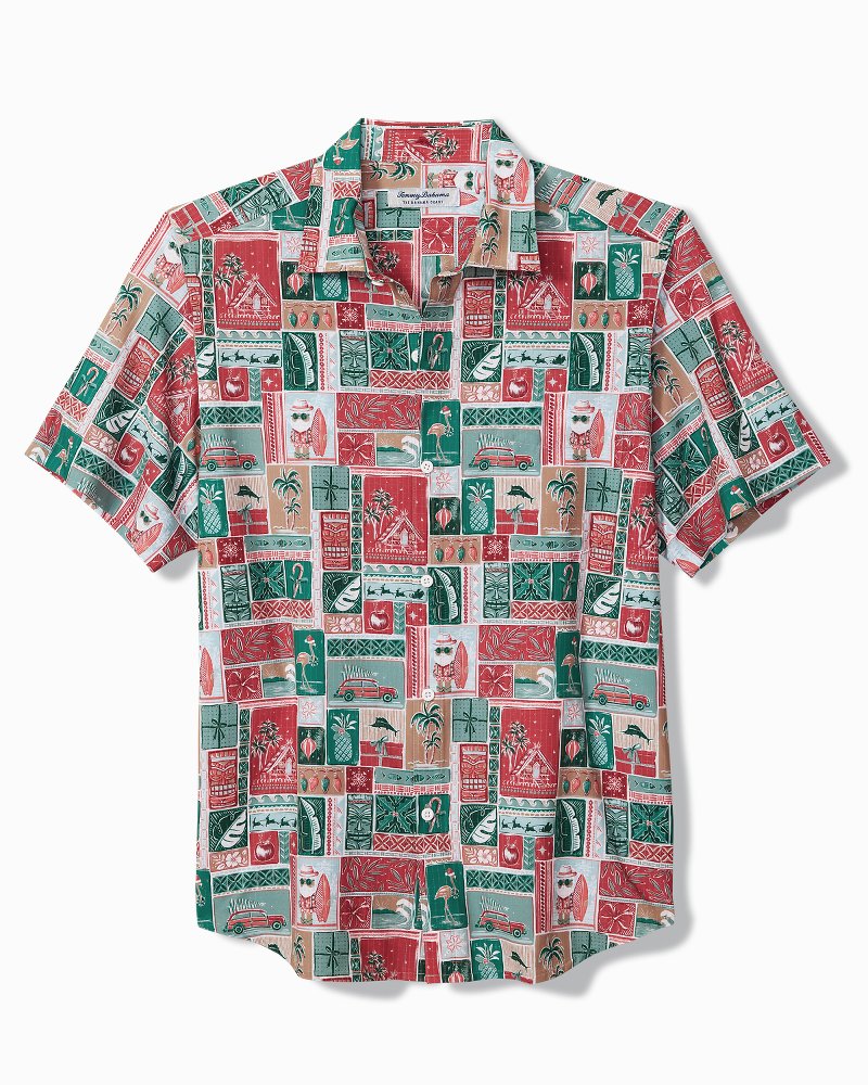 Big & Tall Bahama Coast Gift Wrap IslandZone Shirt