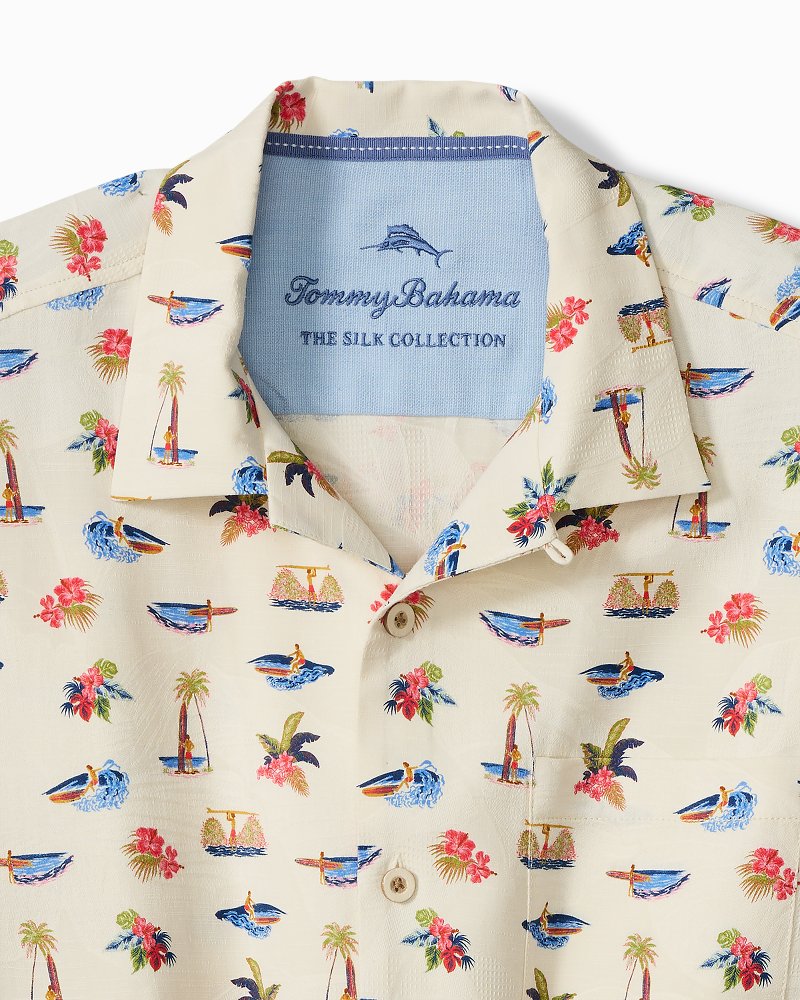 Big & Tall Wave Surfer Silk Camp Shirt