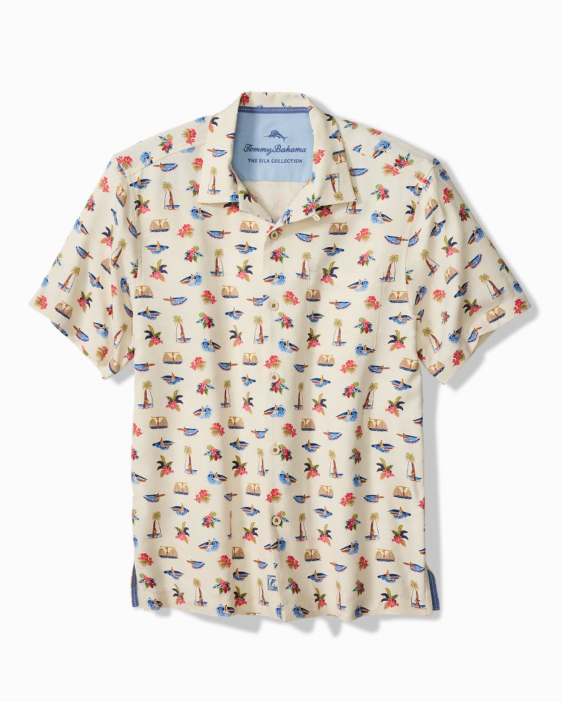 Big & Tall Wave Surfer Silk Camp Shirt