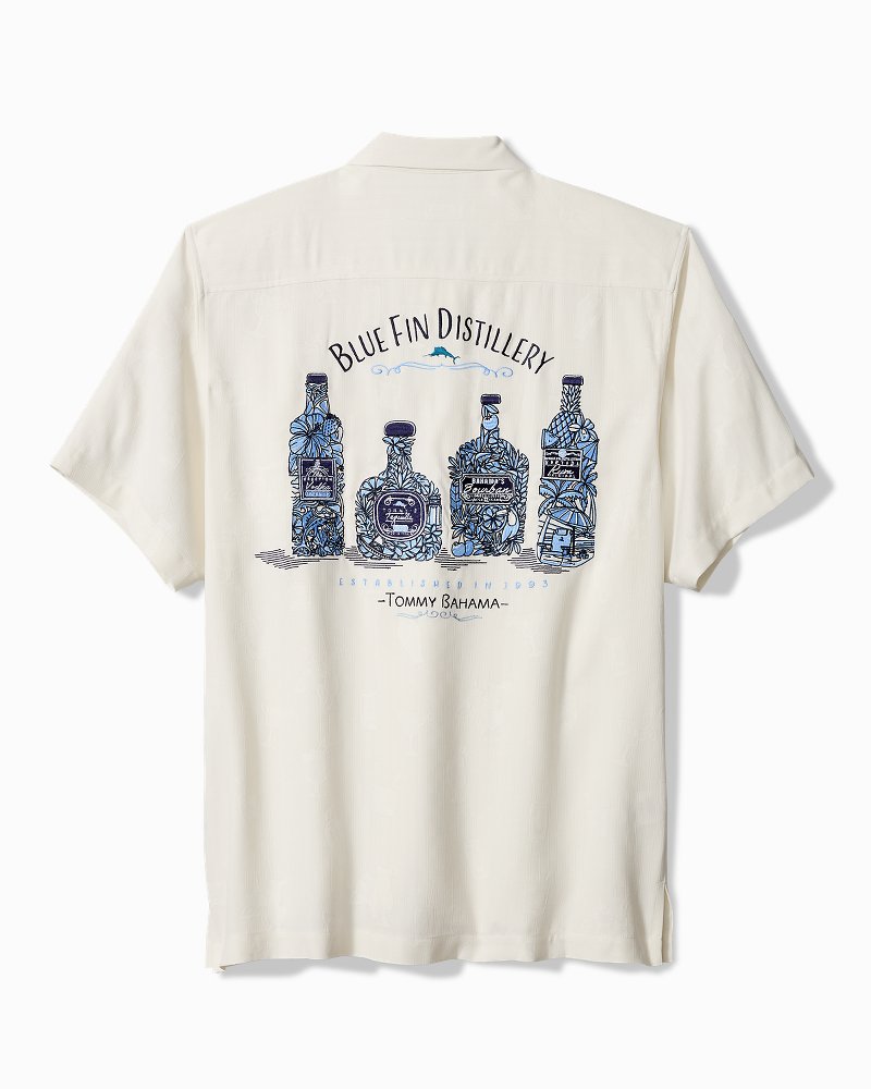 Big & Tall Blue Fin Distillery Silk Camp Shirt